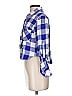 Rails 100% Rayon Checkered-gingham Blue 3/4 Sleeve Button-Down Shirt Size XS - photo 5