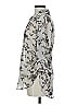 Attention 100% Polyester Floral Silver 3/4 Sleeve Blouse Size M - photo 5