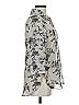 Attention 100% Polyester Floral Silver 3/4 Sleeve Blouse Size M - photo 4