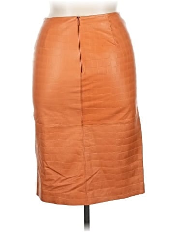 Lafayette 148 New York Leather Skirt (view 2)