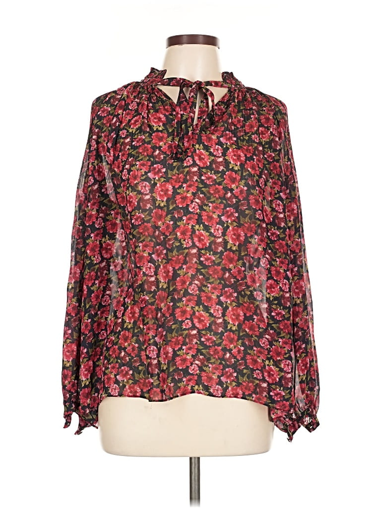 Pre-owned Polo Ralph Lauren Long Sleeve Blouse In Red