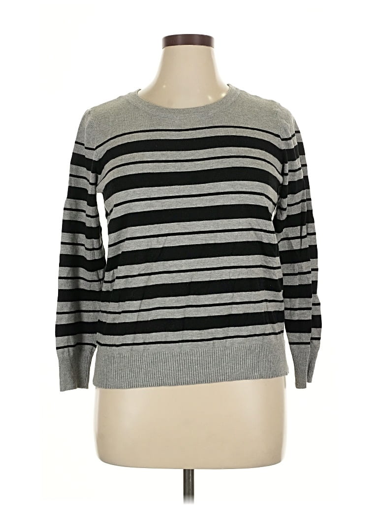 Pre-owned Liz Claiborne Pullover Sweater In Gray