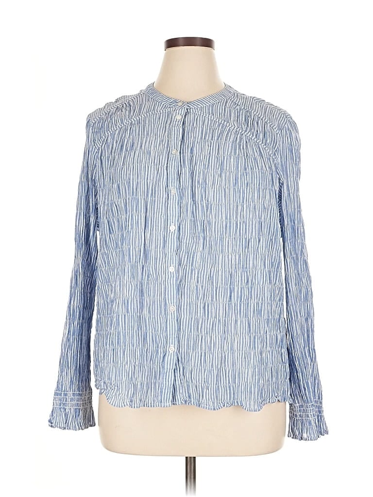 Pre-owned Primark Long Sleeve Blouse In Blue