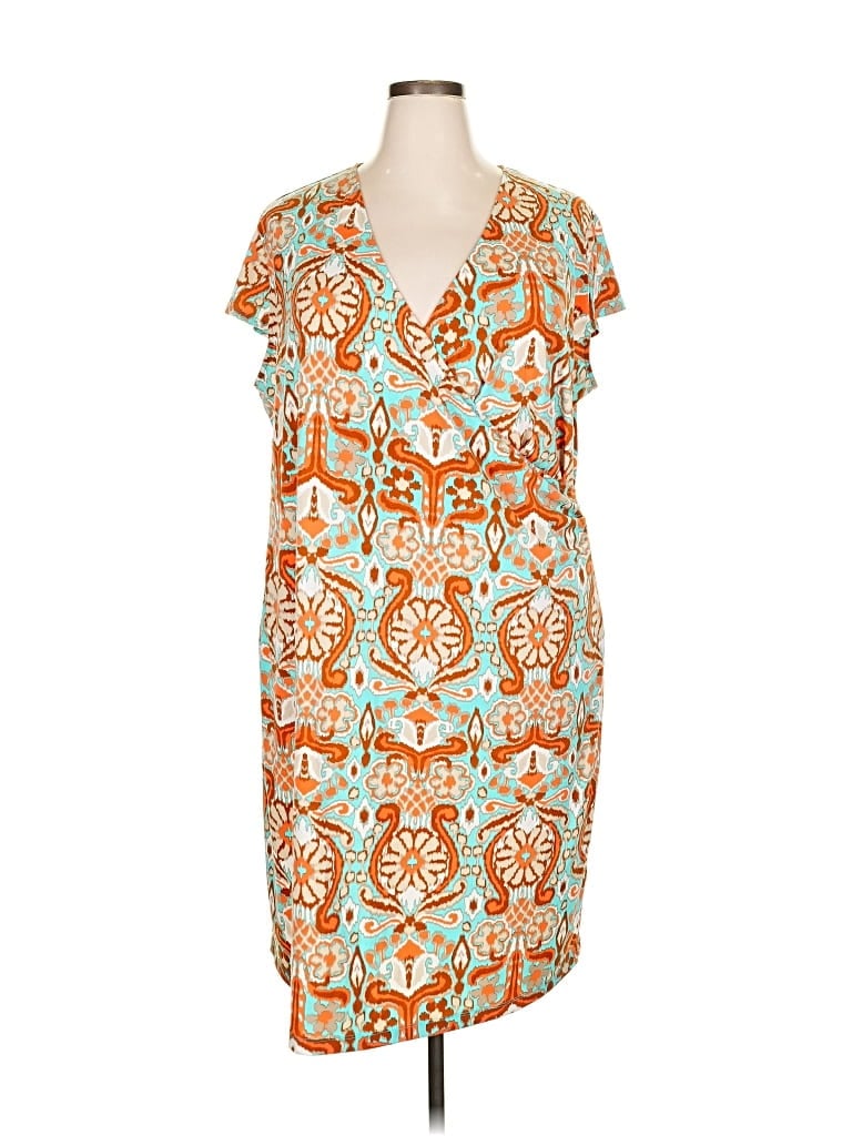 Pre-owned Jones New York Signature Casual Dress In Orange