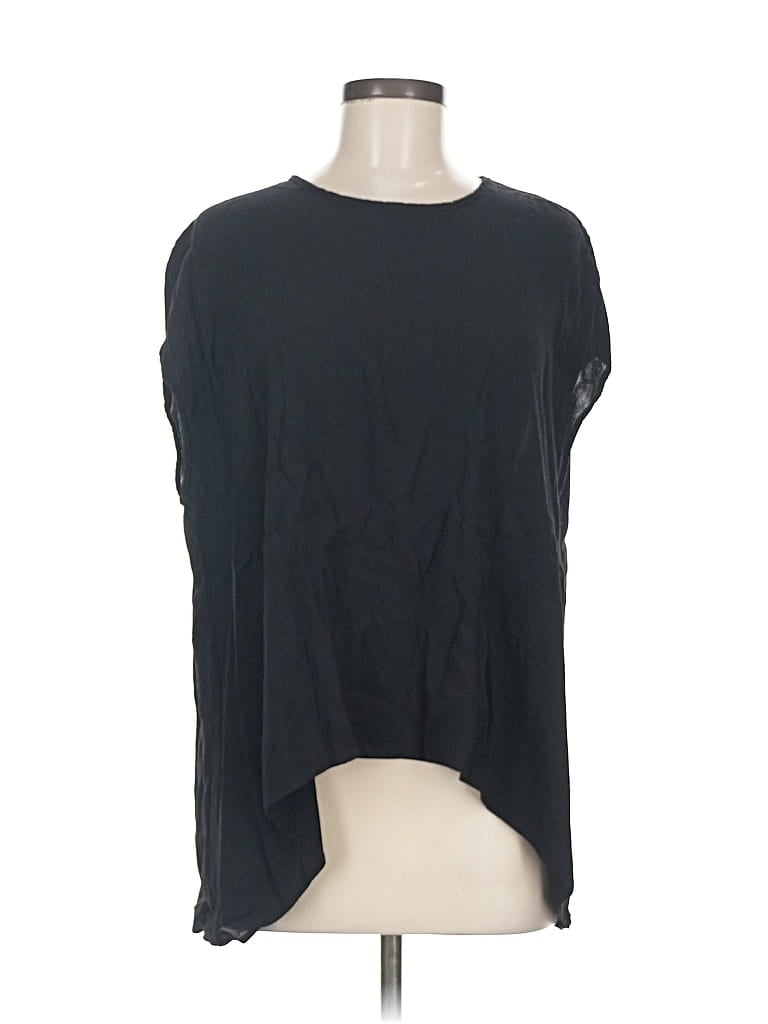 Pre-owned Alya Short Sleeve Top Black Crew Neck Tops