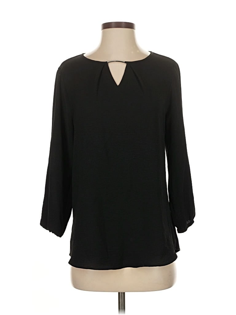 Pre-owned Fortune + Ivy 3/4 Sleeve Blouse In Black