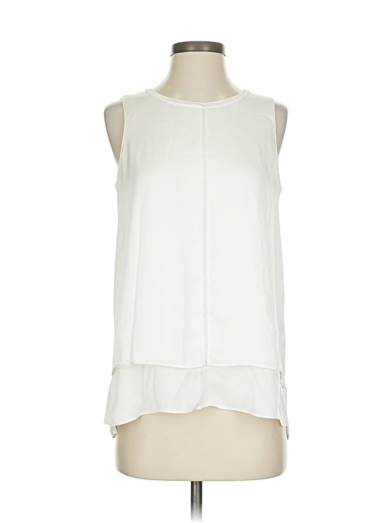 Pre-owned Amour Vert Sleeveless Blouse In White