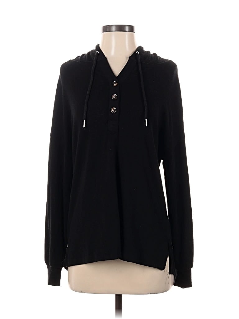 Pre-owned Unbranded Zip Up Hoodie In Black