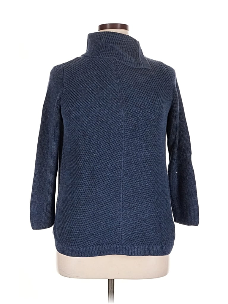 Pre-owned Talbots Turtleneck Sweater In Blue