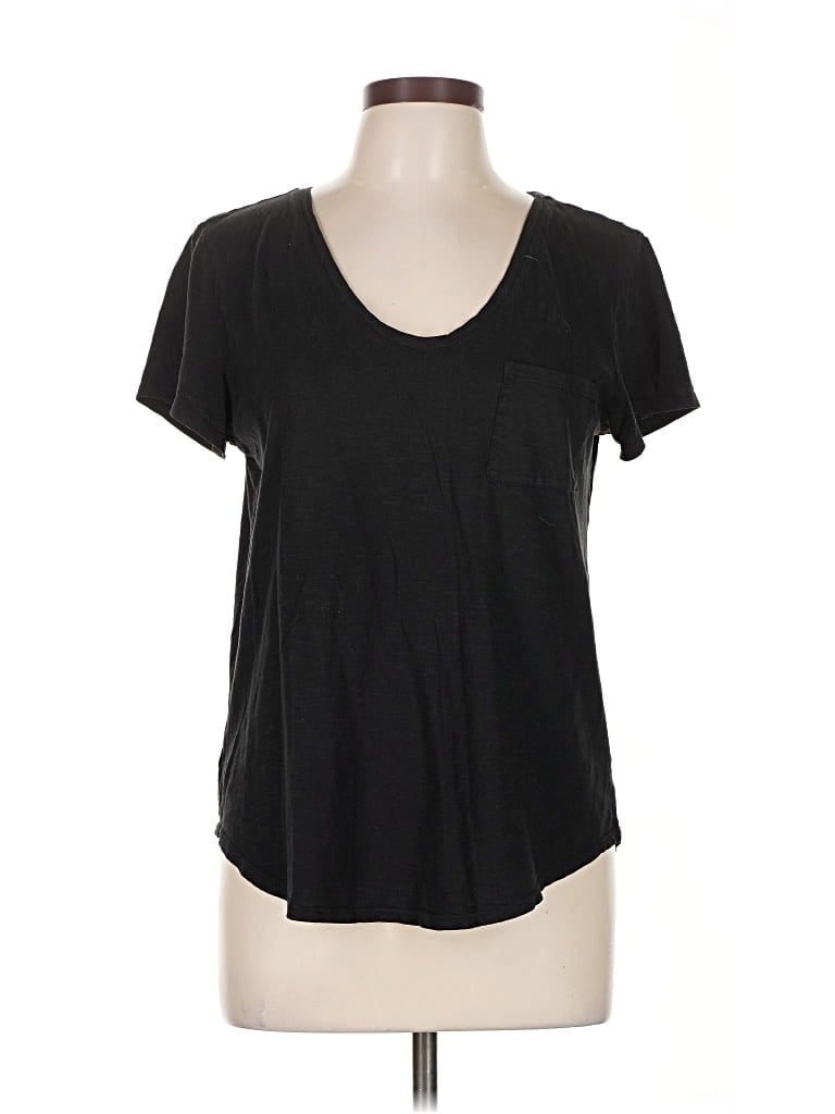 Pre-owned Ann Taylor Loft Short Sleeve T-shirt In Black