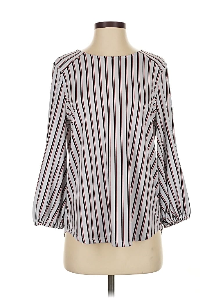 Pre-owned Adrianna Papell 3/4 Sleeve Blouse In Silver