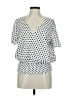 MICHAEL Michael Kors 100% Viscose Polka Dots White Short Sleeve Blouse Size M - photo 1