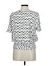 MICHAEL Michael Kors 100% Viscose Polka Dots White Short Sleeve Blouse Size M - photo 2