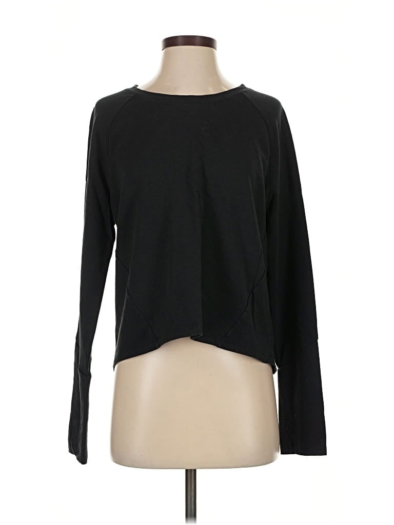 Pre-owned Athleta Long Sleeve T-shirt In Black
