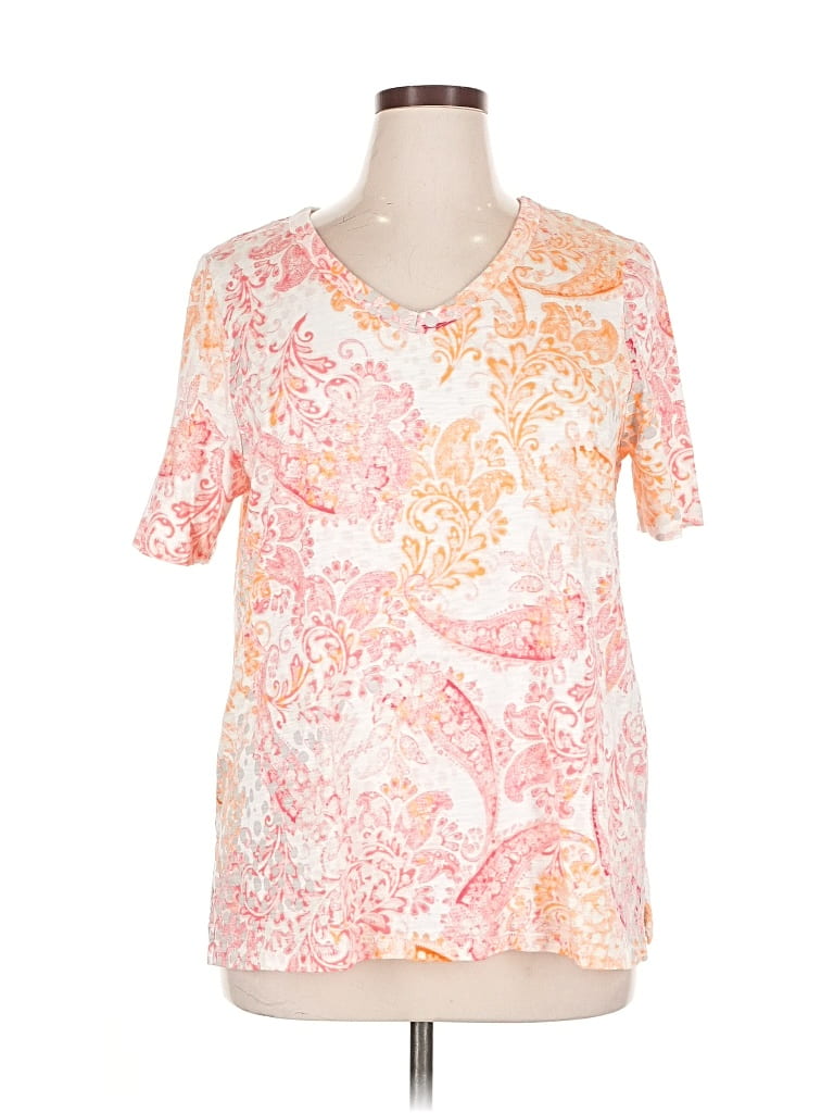 Pre-owned Chico's Short Sleeve T-shirt In Pink