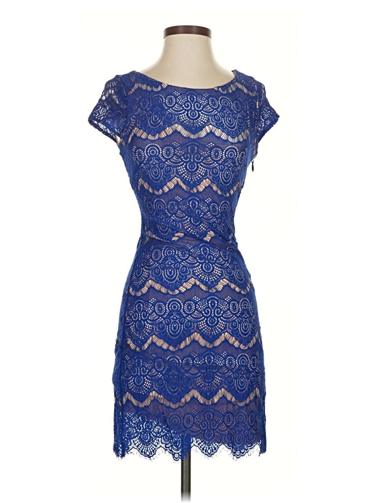 Pre-owned Bebe Cocktail Dress In Blue