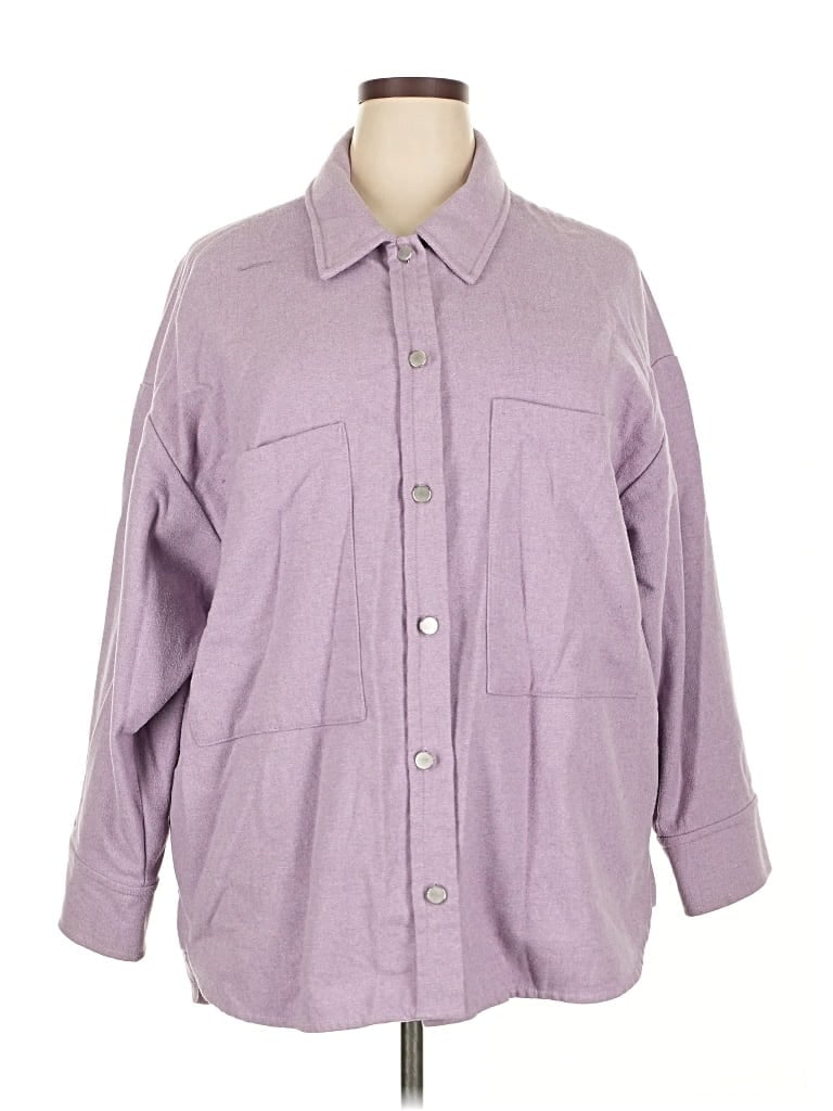 Pre-owned Zara Blazer Jacket In Purple