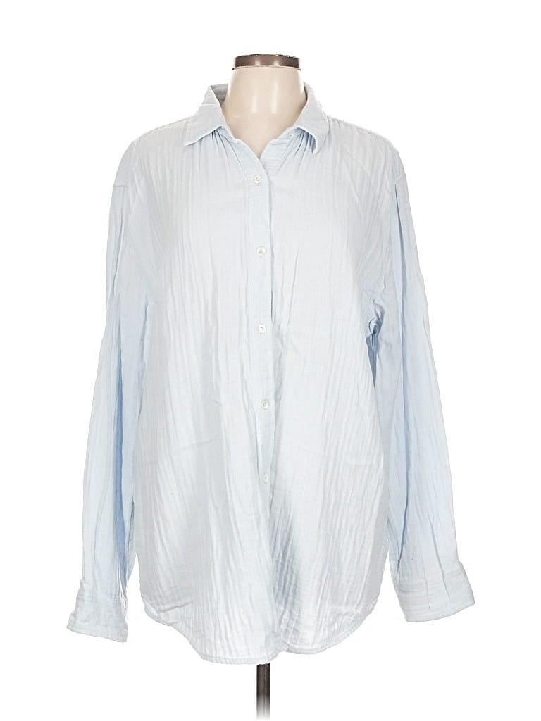 Pre-owned Wilfred Free Long Sleeve Blouse In Blue