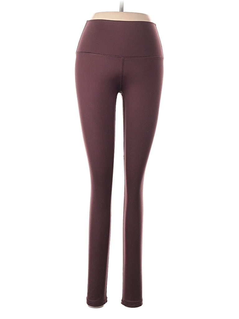 Pre-owned Aerie Active Pants In Burgundy