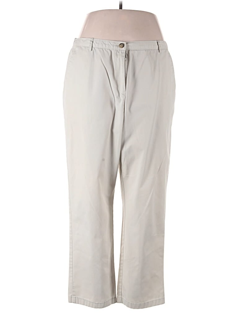 Pre-owned Lands' End Casual Pants In White