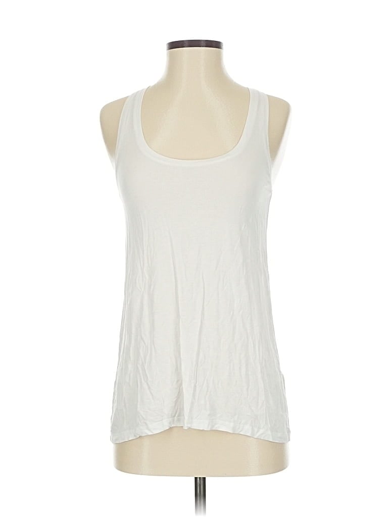 Pre-owned Vince Tank Top Ivory Halter Neckline Tops In White