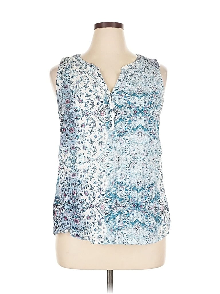 Pre-owned Sonoma Goods For Life Sleeveless Blouse In Blue