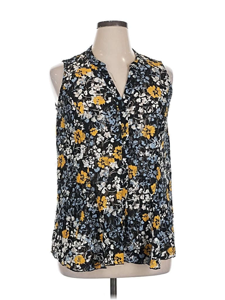Pre-owned Charter Club Sleeveless Blouse In Black