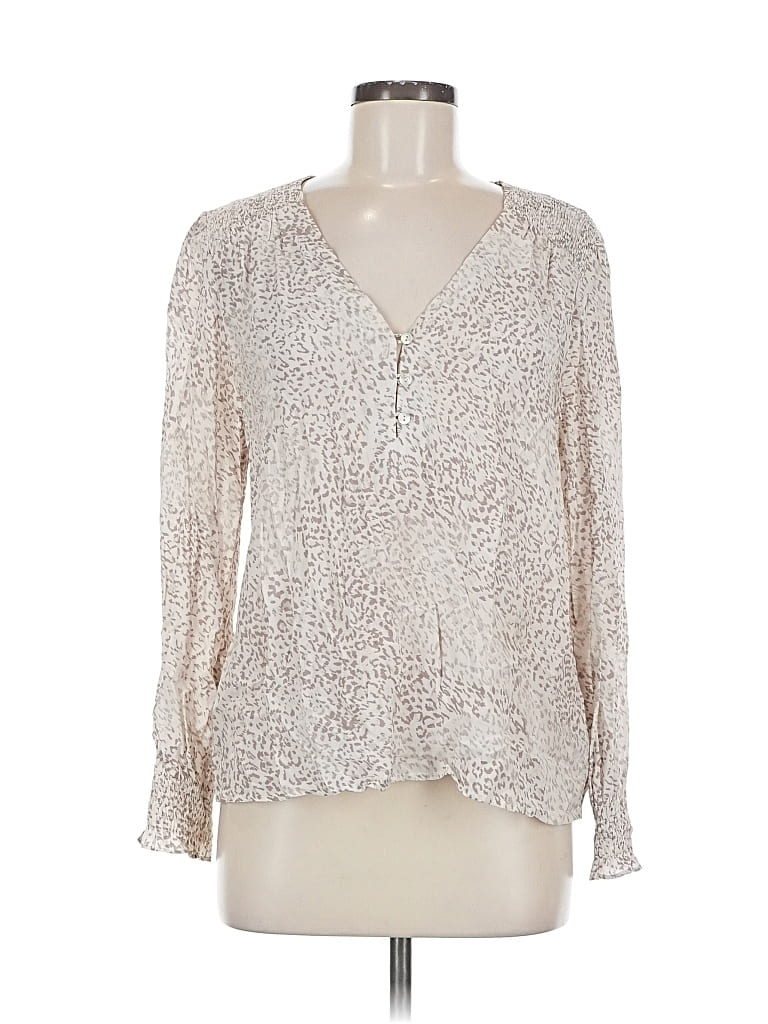 Pre-owned Rails Long Sleeve Blouse In White