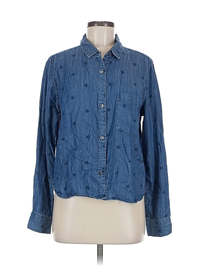 Pre-owned Rails Long Sleeve Button Down Shirt In Blue