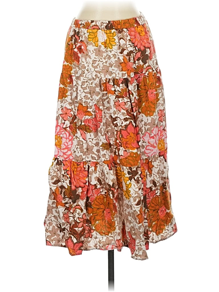 Pre-owned Single Thread Casual Skirt In Orange