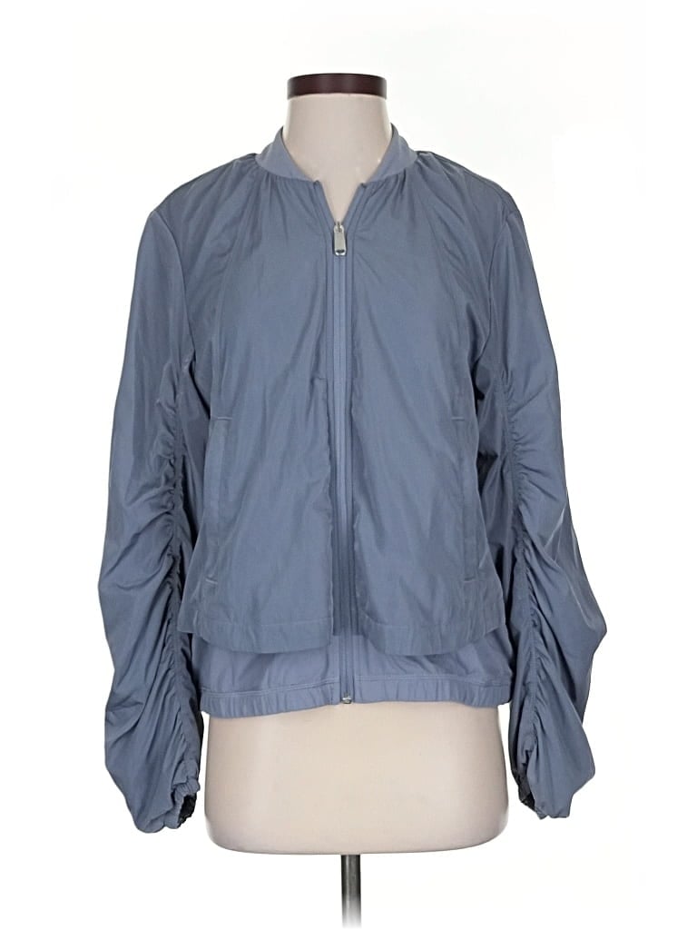 Pre-owned Athleta Windbreaker Jacket In Blue