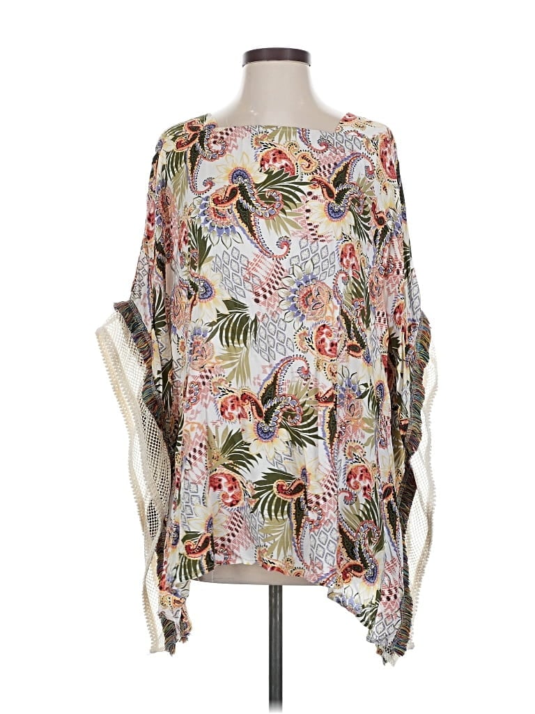 Pre-owned Chico's 3/4 Sleeve Blouse In White