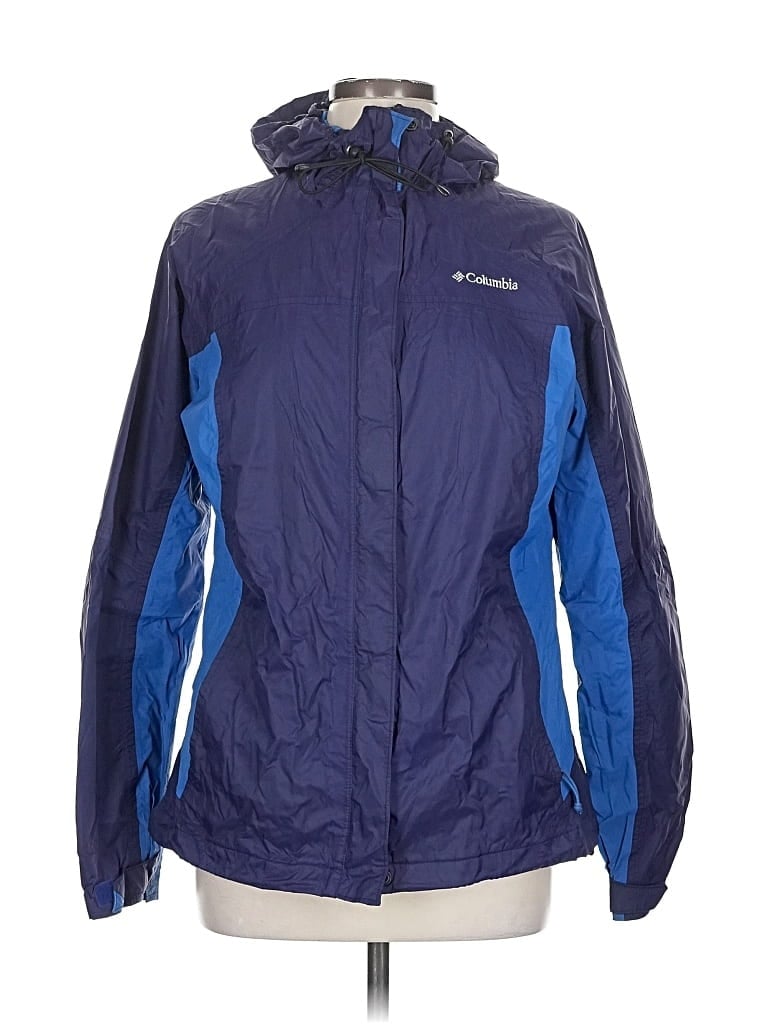 Pre-owned Columbia Windbreaker Jacket In Blue