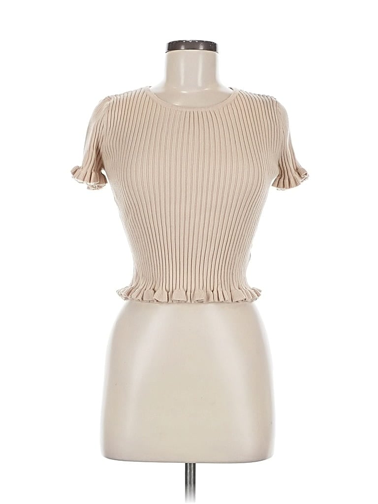Pre-owned Petal And Pup Short Sleeve Turtleneck In Brown