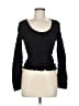 FRAME 100% Viscose Black Long Sleeve Top Size M - photo 1