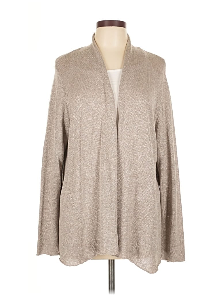 Pre-owned Eileen Fisher Cardigan Sweater In Brown