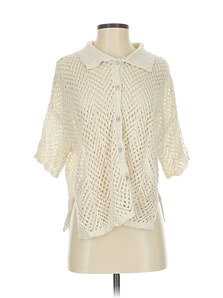 Pre-owned Wild Fable Cardigan Sweater In White