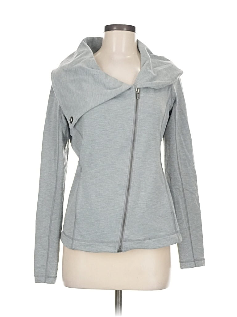 Pre-owned Lucy Zip Up Hoodie In Gray
