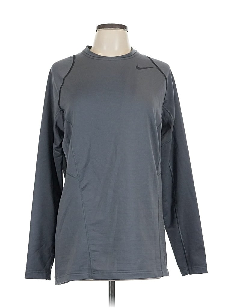 Pre-owned Nike Long Sleeve T-shirt In Gray
