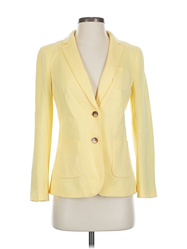 Pre-owned Talbots Blazer Jacket In Yellow