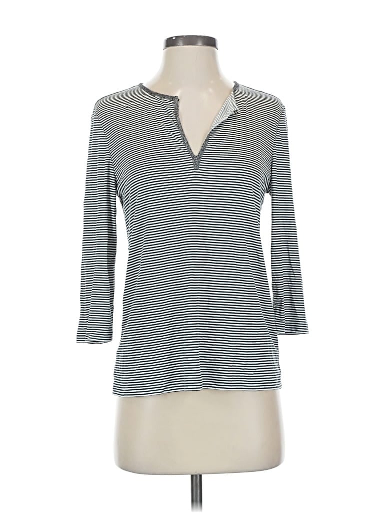 Pre-owned St. John Exclusively For Nordstrom 3/4 Sleeve T-shirt In Gray