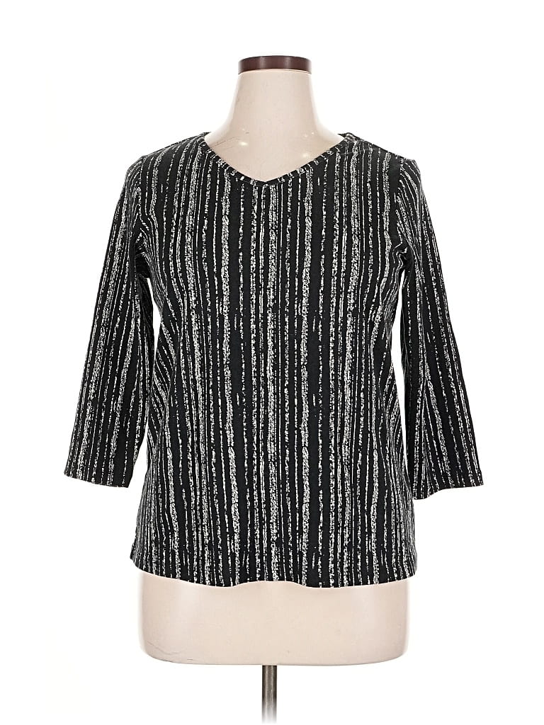 Pre-owned Rafaella 3/4 Sleeve T-shirt In Silver