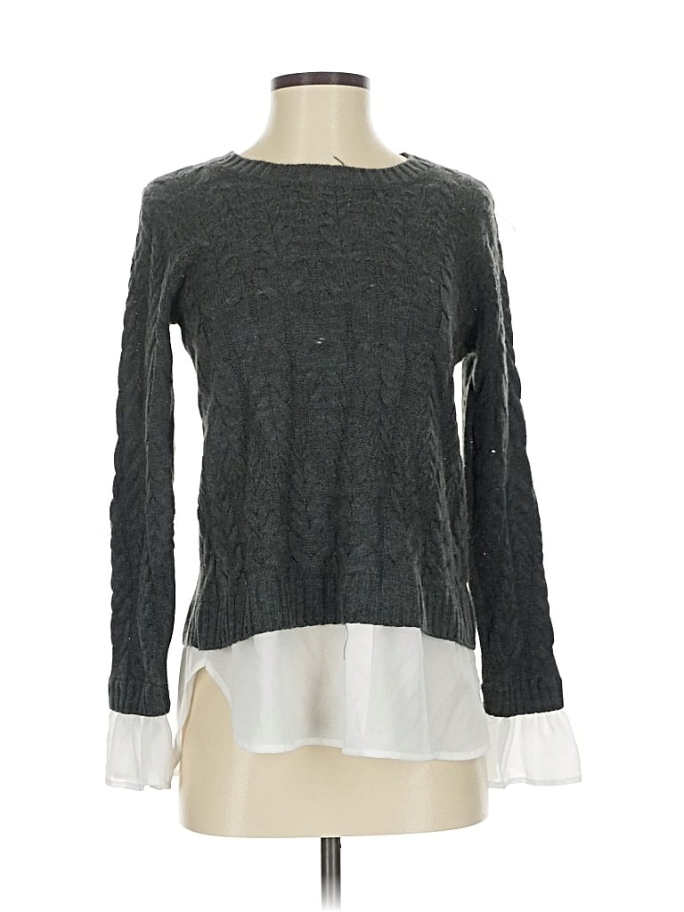 Pre-owned Elle Pullover Sweater In Gray