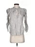 SECULAR 100% Cotton Gray 3/4 Sleeve Blouse Size S - photo 1