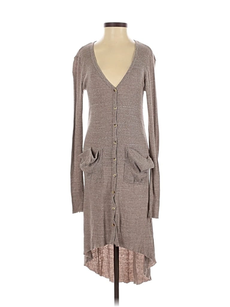 Pre-owned Fp Beach Cardigan Sweater In Gray