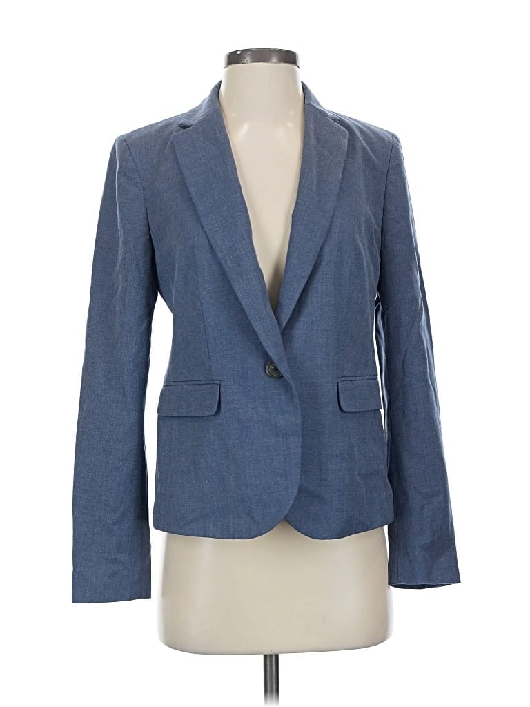 Pre-owned Ann Taylor Blazer Jacket In Blue