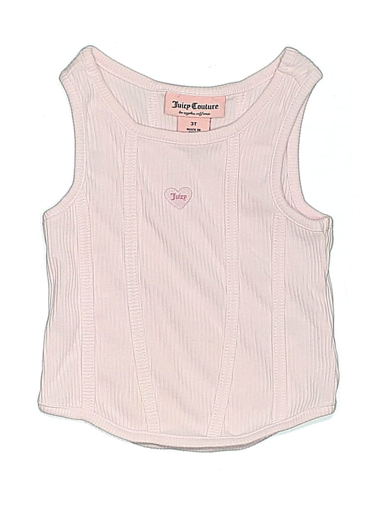 Pre-owned Juicy Couture Kids' Sleeveless Top Pink Sweetheart Neckline Tops