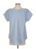 Theory 100% Cotton Blue Short Sleeve Blouse Size P (petite) - photo 2