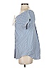 Theory 100% Cotton Blue Short Sleeve Blouse Size P (petite) - photo 5