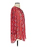 Tasha Polizzi Collection 100% Polyester Red 3/4 Sleeve Blouse Size S - photo 4